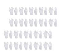 Moufles Mains Blanc Élastiques en Coton Lavables 16 Paires | 100 % Coton, Prévention des Empreintes, pour Argenté et Verrerie, Salon, Musée, Lot