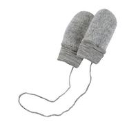 Moufles pour bébé sans pouce, polaire, 100 % laine vierge (biologique) (50/56, gris clair chiné), Gris clair mélangé., 50/56