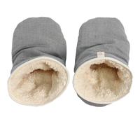 Moufles pour poussette en coton bio gris