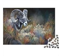 Mouflon d'Amérique Cadeau Unique Décoration Intérieure Wild Animaux Jeu ÉduChatif Challenge Toy Adultes & Enfants des 14 Ans 1000pcs (75x50cm)