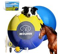 MOUHIV Grande balle de dressage interactive pour chien de 61 cm - Avec pompe à main - Jouet interactif pour chien - Pour l'entraînement et le sport en plein air - Taille L