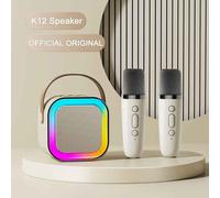 MOUIMI-Haut-parleur de microphone karaoké K12 KTV,sans fil,Bluetooth,conférence,réunion,boîte vocale,mini lumières colorées,audio,longue veille #A