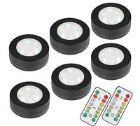 MOUJUCHI LED Cuisine Sous Meuble, 6Pcs Eclairage LED Cuisine Sous Fonctionnement à Piles avec Télécommandes Pour pour Armoire, Escaliers, Placard, Cuisine
