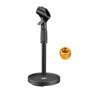 Moukey Support de Micro Réglable, Pieds et Supports pour Micros pour Bureau avec Clip Antidérapant pour Blue Yeti Snowball, MMs-2