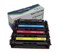 MOUKWLEK 1 pcs 206A 207A Cartridge de Toner W2110A W2111A W2112A W2113A(206A/207A Yellow Without Chip)