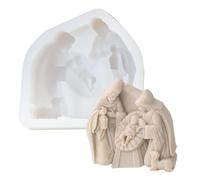 Moul de crèche de Noël en silicone, résine époxy et plâtre, moule multifonctionnel