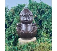 Moulage chocolat de Paques SANS SUCRE spécial diabétique POUSSIN CALIMERO 100g - chocolat de Pâques - Fabrication artisanale - lapin poule cloche poussin oeuf (Chocolat sans sucre noir)