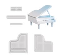 Moulage en silicone sur le thème musical pour colophane, piano, garnitures, fabrication de bijoux, télétravail artistique, facile à utiliser