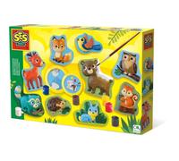 Kit de moulage et peinture - SES CREATIVE - Animaux de la forêt - Plastique recyclé - À partir de 5 ans - Mixte