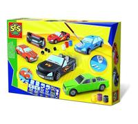 Moulage et peinture - SES CREATIVE - Hobby Blue - Voitures - Stimule la créativité - 6 peintures incluses - Age : 5+