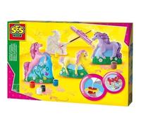 SES Creative | Kit Moulage et Peinture Chevaux | Activité Créative Enfant 5 Ans+ | 3 Figurines à Créer avec Plâtre, Peinture et Paillettes | Jouet Écologique 100% Neutre en CO₂ | Pays-Bas | 1356