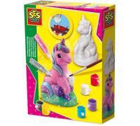 SES Creative | Moulage Et Peinture Licorne | Kit Créatif Enfant 3D | Plâtre + 6 Peintures + Paillettes | Crée 3 Licornes Magiques | Jouet 100% Neutre en CO2 | Idée Cadeau dès 5 Ans |1299