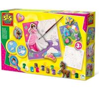 Moulage et peinture - Toiles pour peindre des princesses 3x - Loisirs créatifs - SES CREATIVE - Réaliser 3 peintures de princesses.