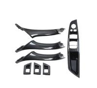 Moulage Intérieure Pour BMW F10 F11 F18 520 523 525 528 530 2010-2017 RHD Conducteur Droitier Panneau Commutateur Porte Fenêtre Intérieure Poignée Traction(Model A Carbon Fiber)