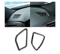 Moulage Intérieure Voiture Couvercle Ventilation Sortie D'air Climatisation Centrale/latérale, Fiber Carbone Véritable, Pour BMW Série 3 4 F30 F32 2013 - 2018 (Couleur : With color 2pcs)