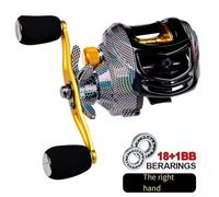 Moulage sans effort avec moulinet DW132 Baitcast, système à 3 bobines et rapport de vitesse 7 2 1 pour une action rapide (C-droite)