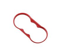 Moulages intérieurs Auto Compatible Avec Ford Pour Fiesta Pour Mk7 2009 2010 2011 2012 2013 Panneau De Porte-gobelet D'eau Décoration Garniture Cadre Accessoires Intérieurs(Red)