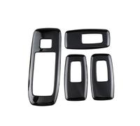 Moulages intérieurs Auto Compatible Avec Ford Pour Ranger Pour Everest 2015 2016 2017 2018 2019 2020 2021 LHD Autocollant Protection Panneau Commande Lève-vitre Porte Voiture(Black)