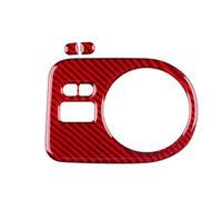 Moulages intérieurs Auto Compatible Avec Seat Pour Ibiza 6J 2009 2010 2011 2012 2013 2014 LHD RHD Autocollant De Cadre Commutateur Phare Voiture Garniture Intérieure(For RHD Red)