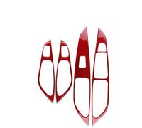 Moulages intérieurs Auto Compatible Avec Seat Pour Leon 2013 2014 2015 2016 2017 2018 2019 2020 LHD RHD Garniture Intérieure De Panneau Lève-vitre Voiture(For RHD Red)