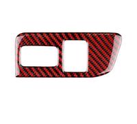 Moulages IntéRieurs Autocollant de bouton de coffre de voiture en fibre de carbone souple, adapté à Subaru BRZ Toyota 86 2012 2013 2014 2015 2016 2017 2018 2019 2020 LHD RHD(LHD Black with Red)