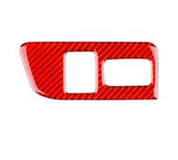 Moulages IntéRieurs Autocollant de bouton de coffre de voiture en fibre de carbone souple, adapté à Subaru BRZ Toyota 86 2012 2013 2014 2015 2016 2017 2018 2019 2020 LHD RHD(RHD Red)