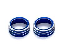Moulages intérieurs Compatible Avec VW Pour Golf MK7 Pour Beetle Pour Passat 2 Pièces Couvercles De Décoration De Bouton De Volume Du Panneau De Navigation De Voiture(Blue)