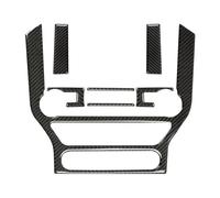 Moulages intérieurs Garniture De Panneau Navigation GPS En Fibre Carbone Noire Pour Console Centrale Voiture Autocollant Décoratif Pour Ford Pour Mustang GT 2015-2023 Bandes Décoratives Voiture