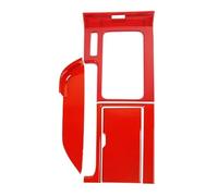 Moulages intérieurs Garniture Décorative Pour Porte-gobelet Levier De Vitesse Accessoire D'intérieur Pour Ford Pour Mustang 2010 2011 2013 2014 Voiture Garniture(Rouge)