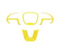 Moulages intérieurs Housse De Volant Décorative pour Dodge pour Durango 2014-2022 pour Dodge pour Charger pour Challenger 2015-2022 voiture accessoires interieur(Jaune)