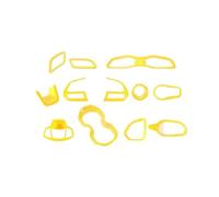 Moulages intérieurs Lot De 12/31 Autocollants Décoratifs Pour Intérieur Voiture En ABS, Accessoires Pour Jeep Pour Renegade 2016 2017 2018 Voiture Garniture(12 pcs Yellow)
