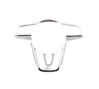 Moulages intérieurs Lot De 2 Autocollants Protection Pour Volant Voiture En ABS Pour Kia Pour Forte Pour K3 2019 2020 2021 Voiture Garniture(Argent)