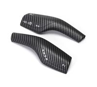 Moulages Intérieurs Lot De 2 Patchs Rénovation Intérieure Pour Tesla Pour Model 3 Pour Model Y 2022-2023 Protection Colonne Changement Vitesse En ABS Garniture Panneau Console(Matte Carbon Fiber)
