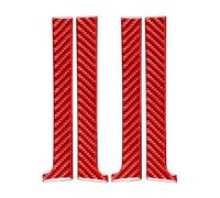 Moulages intérieurs Lot De 4 Garnitures Décoratives Pour Poignée De Porte Intérieure De Voiture Pour Toyota Pour Tundra 2014-2021 décoratifs intérieurs de voiture(Rouge)