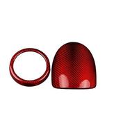 Moulages Intérieurs Pour Abarth 595 695 2012 - 2023 Autocollant De Voiture En Fiber Carbone Dure RHD, Couverture Garniture(For RHD Red Carbon)