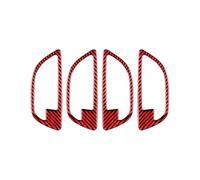 Moulages intérieurs Pour BMW Série 5 F10 2011-2017 Accessoires Intérieur Voiture Poignée De Porte Intérieure Cadre Décoratif Garniture Couverture Autocollants Décorative Couvercle Trim(Rouge)