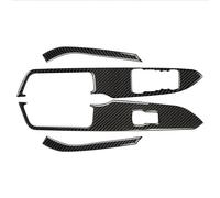 Moulages intérieurs Pour Ford Pour Mustang GT 2015-2021 Accessoires Interrupteur Lève-vitre Voiture Panneau De Commande Décoration Garniture Autocollant Décorative Couvercle Trim(Black LHD)