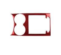 Moulages intérieurs Pour Porsche Pour Macan 2014-2021 Cache-porte-gobelets De Console Centrale Autocollants Intérieurs(Red)