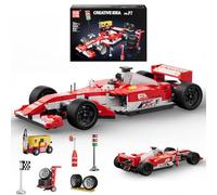 Mould King 10035 Technik Speed Champion Formul 1 Rennauto Klemmbausteine Auto Bausteine Rennwagen Bausatz Set avec Pneu de Rechange, Outils de réparation (1603 pièces)