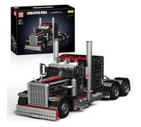 Mould King 10037 Ensemble de construction de camion de remorquage robuste, kit de blocs de construction de remorque routière, jouets de modèles de voitures pour enfants/adultes/passionnés de véhicules