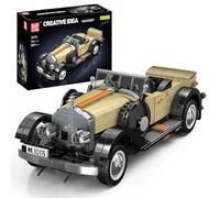 MOULD KING 10115 MOC Technology Kit de voiture rétro avec plus de 897 blocs de construction pour voiture convertible, kit de clips de collection pour adultes pour les amateurs de voiture
