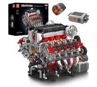Mould King 10130 Bloc de construction technique de pièce de voiture Le F488 Supercar V8 Engine Set Assembly Brick Model Jouets