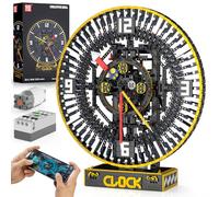 Mould King 10160 Cyberpunk Grand Clock Kit de construction - 3675 pièces Modèle de montre mécanique DIY, contrôle par application et affichage en temps réel, jouet d'ingénierie STEM pour adultes et
