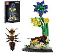 Mould King 10176 - Blocs de construction - Motif fleurs et insectes - Jouet de construction - Collection botanique - Décoration - Compatible avec d'autres marques (385 pièces)