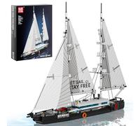 Mould King 10194 Blocs de construction pour bateau avec voiles en tissu - Grand modèle de bateau à voile - Compatible avec d'autres marques (893 pièces)