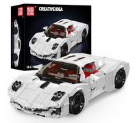 Mould King 10196 Kit de Construction de Voiture hypersport, pour Les Fans de Supercars, kit de Voiture de Course Miniature pour Adultes et Enfants à partir de 14 Ans (Plus de 1 423 pièces)