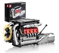 Mould King 10203 Blocs de construction de voiture - Construisez le modèle de transmission de moteur V8 ultime - Ensemble de briques de voiture de sport (1 169 pièces) - Jouet de construction - Cadeau