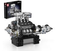 Mould King 10206 Technique V8 - Kit de construction moteur - Blocs de construction - Blocs de serrage - Moteur MCL V-8 - Blocs de serrage - Simulation moteur à essence - Modèle pour adultes (737