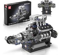 Mould King 10206 V8 Kit de construction de moteur qui fonctionne, construisez vos propres batteries à combustion/blocs de moteur, ensemble de construction mécanique, jouet STEM cadeau pour adultes de