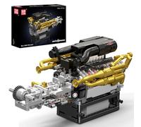 Mould King 10224 Technique V12 Moteur Pièces de Serrage Kit de Construction, 974+ pièces STEM Motormodellblöcke mit Motor, MOC Motorbau Toys für Adults Collection Liebhaber/Kinder 14+